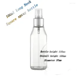 Storage Bottles 30pcs/lot Capacity 200ml The Anodized Aluminium Spray Bottle Necked Square Plastic