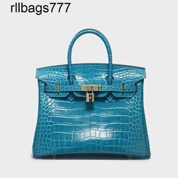 Leather Bk Genuine Women's Handbag Cowhide Luxury Crocodile Cowhide Women's Fashion Celebrity Original Logo