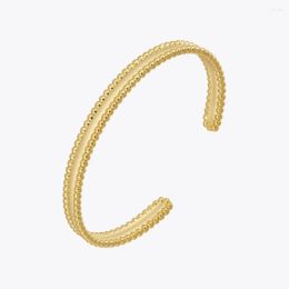 2024 new Bangle FASHION Pulseras Geometry Steel Ball Open Adjustable For Women's 18K Plated Gold Daily Jewellery Gift 9204