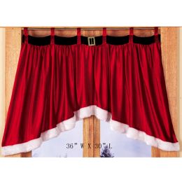 Curtains Creative Red Dense Velvet Christmas Decorative Curtains Tab Top Style for Window Kitchen Cabinet Door