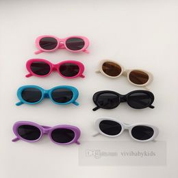 Boys sun with sunglasses kids candy Colour oval frame eyewear children Uv protection beach sunblock girls cycling adumbral Z7342