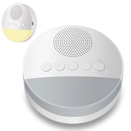 White Noise Sleep Machine Builtin 6 Soothing Sound Soft Breath Light 153060 Intelligent Timing for Kids Metre Therapy 240315