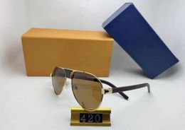 Luxury Sunglasses 420full frame Vintage designer Evidenc sunglasses for men Shiny Gold Logo sell plated Top8731123