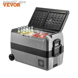 Refrigerators Freezers VEVOR portable car freezer 36L 50L 60L mini freezer with wheels and handle 12/24V DC 100-240 AC used for camping and picnics Q240326