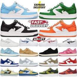 Designer Bapestask8 Casual Shoes Low top Skateboarding Shoes Bapestar Shoes Classic Black White Men and Women Training Brand Sports Outdoor shoes Board Shoes