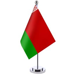 Accessories 14x21cm Office Desk Flag Of Belarus Banner Boardroom Table Stand Pole The Belarusian Closet Cabinet Flag Set Meeting Room Decor