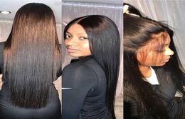 26 inch 13x4 Lace Front Human Hair Wigs Pre Plucked Brazilian Straight Remy Lace Frontal Wig For Black Women Full2850069