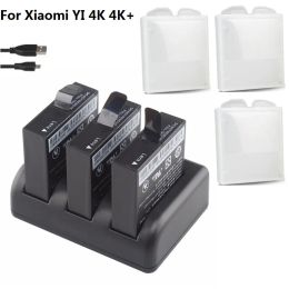 Accessories 3 Slots Dual Charger Battery For Original Xiaomi YI 2 4K+ Lite AZ161 Action Camera 1400mAh Rechargeable Battery Charging Case