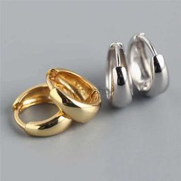 Hoop Huggie Silver curved earrings fashionable retro simple hot sexy exquisite earrings couple Jewellery gifts 240326
