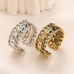 20style Designer Branded Letter Band Rings Women Gold Sier Plated Crystal Stainless Steel Wedding Jewellery Supplies Fine Carving Ring