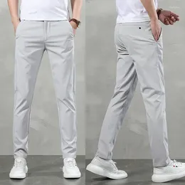 Herren Hosen Frühling Sommer Casual Slim Gerade Leichte Atmungsaktive Hose Schnell Trocknend Elastische Männliche Golf Jogginghose