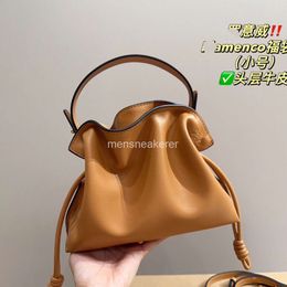 Capacity Loe Crossbody Layer Lady Designer Small Lucky Bag Top 2024 Cowhide Bags Portable Flamenco Two Tote Large Classic Purse High Quality Totes 01SV