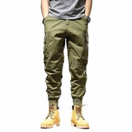 casual Men Cargo Pants Multiple Pockets Streetwear Bottoms Wable Relaxed Fit Cargo Pants X6Wj#