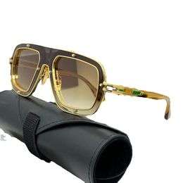 Erkekler için Güneş Gözlüğü DTS 427 Raketo Le Retro Gözlük Tasarımcıları Moda Açık Plaj Stil Gözlükleri Anti-Ultraviyole Hafif Metal Tam Çerçeve Rastgele Kutu