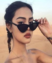 Sunglasses 90s Cute Cateye Sun Glasses For Women Fashion Vintage Tiny Narrow Cat Eye Designer Shades Small5999898