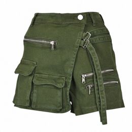 Iefb Niche Cargo Pocket Design Denim Shorts Men's Loose High Waist Menwear 2023 Stylish Male Clothing New Fi Trend 94kn#
