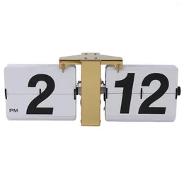 Table Clocks Automatic Flip Clock 12H Digital Down Mechanical Wall Hanging Vintage Battery Powered Single Sided For Office