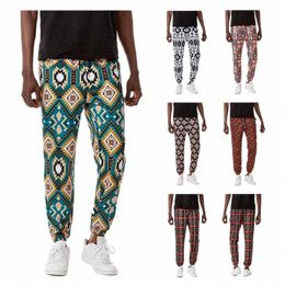 african Festive Famous Style Print Summer Casual Pants Mens Elastic Waist Bohemian Pants for Women Home Yoga Pants m9CL#