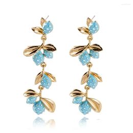 Dangle Chandelier Earrings 2024 Design Europe Fruit Shape Four Layers Drip Oil Studing Earringsfor Lady Jewel Drop Delivery Jewelry Otrdx