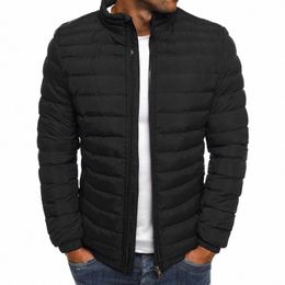 2023new Autumn Winter Men'sSolid Hooded Cott Coat Jacket Casual Warm Clothes Mens Overcoat Streetwear Puffer Jacket Male a0KY#
