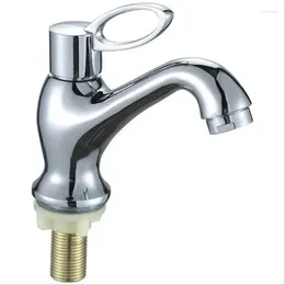 Bathroom Sink Faucets G1/2 Zinc Alloy European Style Single Hole Cold Basin Faucet Deck Mount El Bar Home Washbasin Fashion Art Tap