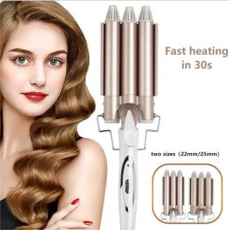 Irons Curling Iron Ceramic Triple Barrel Hair Styler Professional Hair Tools 110220V Hair Curler Electric Curling for Woman