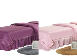 4 pz di alta qualità salone di bellezza set di biancheria da letto massaggio spa biancheria da letto spessa lenzuola copriletto massaggio spa federa copripiumino C2098823