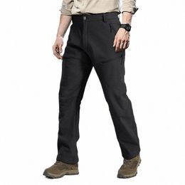 tacvasen Winter Softshell Hiking Tactical Fleece Lined Pants Mens Solid Warm Trousers Casual Cargo Work Skiing Pants Trousers C3Na#