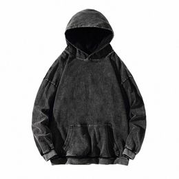 lg Sleeve Vintage Hoodie Cott Wed Retro Hoodies Y2k Hooded Sweater Streetwear Sweatshirts Solid Color Sweatshirt Hoody e0U3#