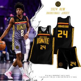 New Basketball Suit Set for Mens Customized G-League American Football Shirt Student Competition Team Uniform Sports Training Clothing Customization