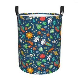 Laundry Bags Universe Spaceship Hamper Large Storage Basket Space Planet Rocket Kids Nursery Toy Organiser