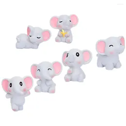 Decorative Figurines Dummy Elephant Ornament Small Toy Mini Resin Animals Exquisite Lovely Adornment For Garden