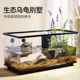 Terrariums Wholesale Of One Turtle Cage, Turtle Tank, Household Plastic, Acrylic, Ecological, Large And Small Turtle, Water And Land Box, W