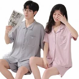 short New Women Slee Home Shorts Men Set Modal Sleepwear Pyjamas Summer Pjs Mujer Hombre Top Clothes Couples 2023 Cardigan O4ME#