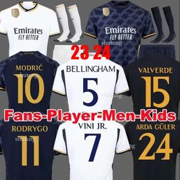 23 24 BELLINGHAM Soccer Jerseys REAL MADRIDS VINI JR Football Shirt Camisetas CAMAVINGA RODRYGO RUDIGER MODRIC KROOS TCHOUAMENI VALVERDE MEN KIDS Shirt Uniforms 10