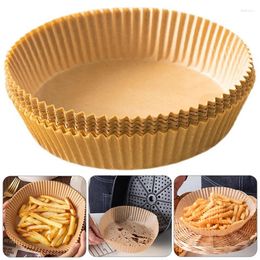 Baking Tools 50Pcs Air Fryer Disposable Parchment Paper Liner Oil-proof Tray Non-Stick Mat Accessories Round Shape