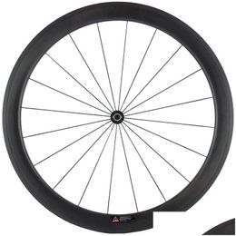 Bike Wheels D 700X25Mm Clicher 60Mm Fl Carbon V Brakes 3K Weave Bicycle Wheelset Made In China With Hubs Drop Delivery Sports Outdoors Dh8Z9