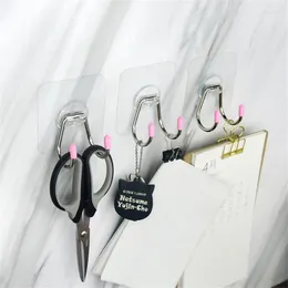 Hooks Double Hook Key Holder Free Punching Traceless Kitchen Organiser Clothes Rack Towel Stainless Steel Storage Hanger