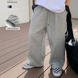 Childrens Spring and Autumn Fashion Pants for Boys Korean Brand Sports Drawstring Leggings Casual 240323