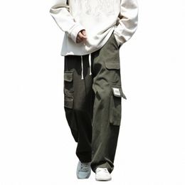 Calças casuais masculinas da moda japão high street fi roupas masculinas de alta qualidade simples cor clara tubo reto calças soltas novo x80w #