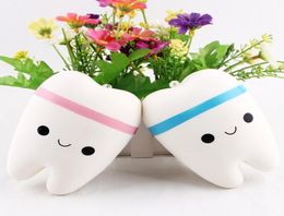 Whole 105cm Novelty Jumbo Squishy Tooth Slow Rising Kawaii Soft Squishies Squeeze Cute Cell Phone Strap Toys Kids Baby Gift9856561