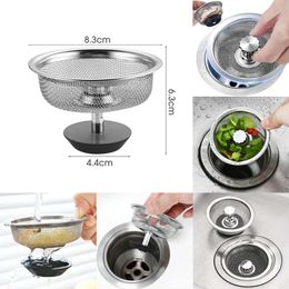 New Stainless Steel Sink Sewer Mesh Strainers Kitchen Tools Bathroom Floor Drains Hair Catcher Waste Plug Filter