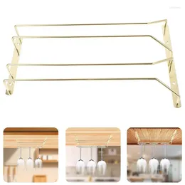 Kitchen Storage Wine Glass Rack Under Cabinet Holder Stainless Steel Hanging Stemware Gadgets Accessories