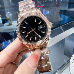 2023 New Journal Fashion and Elegance Labour Family Three Group All Rose Steel Band Wearing Calendar Men's Quartz Watch