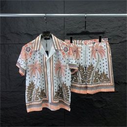 24ss Mens Designers Tracksuit Set luxury classic Fashion Hawaiian shirts Tracksuits pineapple print shorts shirt Short sleeve Suit #006