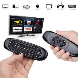 Keyboards C120 Backlit Fly Air Mouse Gyro Sensor English Russian Wireless 2.4G RF Keyboard Remote Control For Gaming Android Smart TV Box