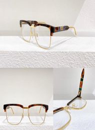 Optical Eyeglasses For Men and Women Retro Style 0605O Antiblue light lens Square plate Half Frame with box4243838