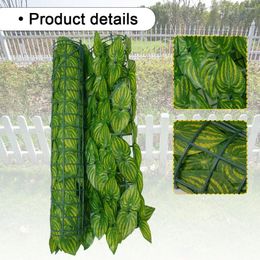 Decorative Flowers 50X100cm Artificial Ivy Hedge Green Leaf Fence Panels Faux Privacy Screen For Home Outdoor Garden Balcony Decoration