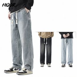 hiqor Men's Baggy Jeans Autumn Winter New Y2k Jeans Loose Straight Jean Casual Pants Man Denim Vaqueros Brand Men Y2k Clothing Z9Ko#