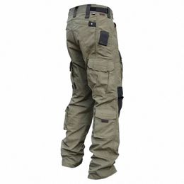 intruder Tactical Pants Men Multi-pocket Secret Service Army Combat Trousers Outdoor Wear-resistant Hunting Cargo Pant 16D3#